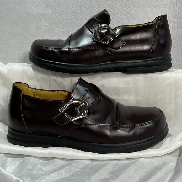 Footprints by Birkenstock Womens Sanibel Monk Strap Buckle Loafer Brown - Picture 4 of 9